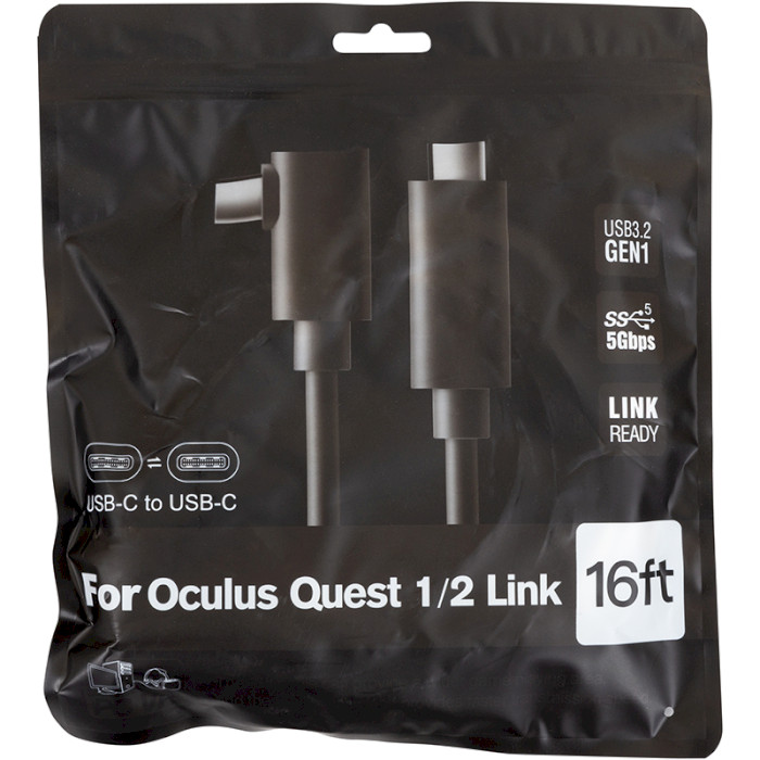 Кабель POWERPLANT USB3.2 Gen1 Type-C для VR Oculus Quest 2 5м (CA913732)