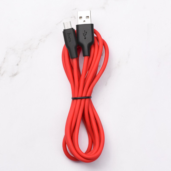Кабель HOCO X21 Plus USB-A to Micro-USB 1м Black/Red