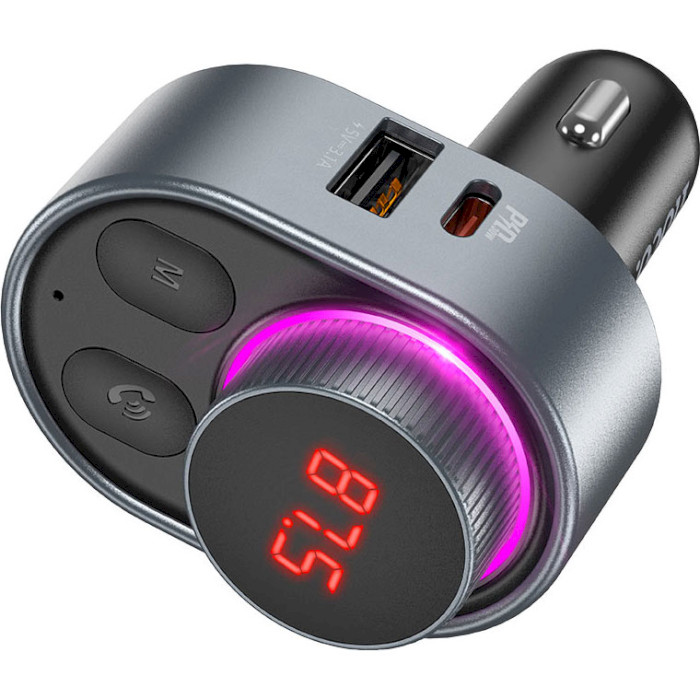 FM-трансмиттер HOCO E72 Alegria PD30W Car Charger with FM Transmitter