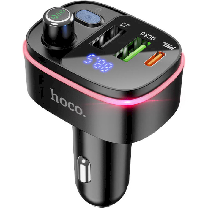 FM-трансмітер HOCO E62 Fast PD20W+QC3.0 Car Charger with FM Transmitter