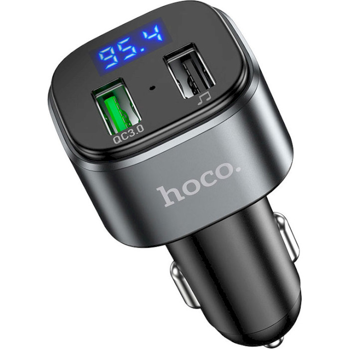 FM-трансмітер HOCO E67 Fighter QC3.0 Car Charger with FM Transmitter