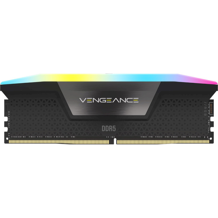 Модуль памяти CORSAIR Vengeance RGB Black DDR5 5600MHz 64GB Kit 2x32GB (CMH64GX5M2B5600C36)