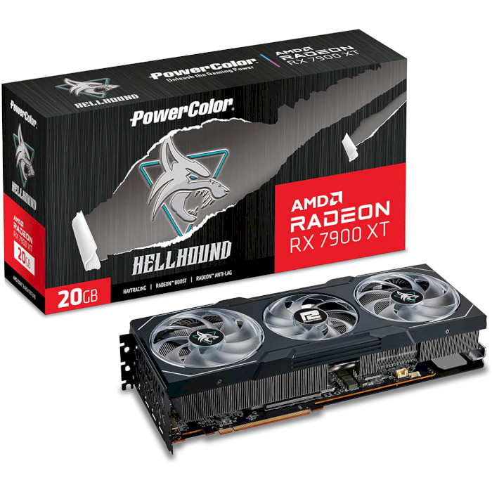 Відеокарта POWERCOLOR Hellhound AMD Radeon RX 7900 XT 20GB GDDR6 (RX 7900 XT 20G-L/OC)
