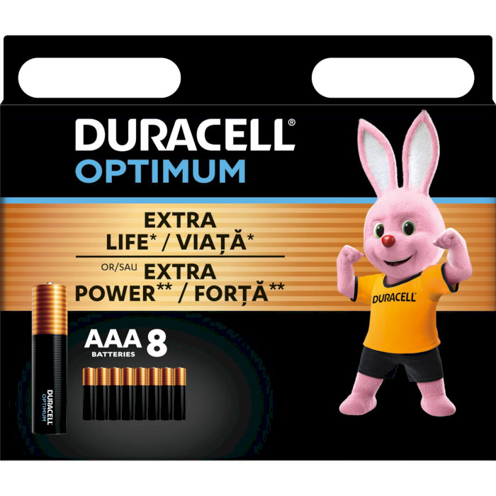 Батарейка DURACELL Optimum AAA 8шт/уп (5015602)