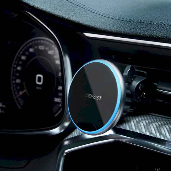 Автотримач з бездротовою зарядкою ACEFAST D3 Magnetic Wireless Charging Car Holder Silver