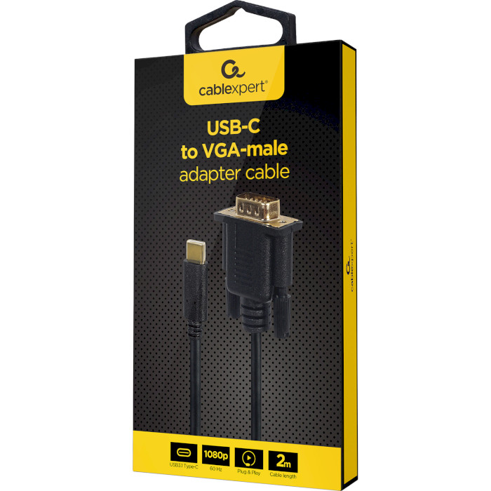 Адаптер CABLEXPERT A-CM-VGAM-01 USB-C - VGA Black