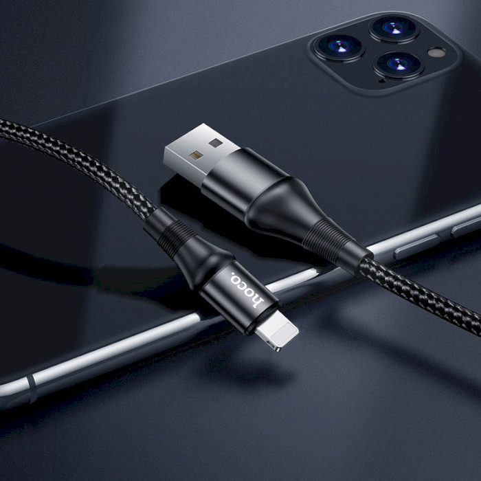 Кабель HOCO X50 Excellent USB-A to Lightning 1м Black