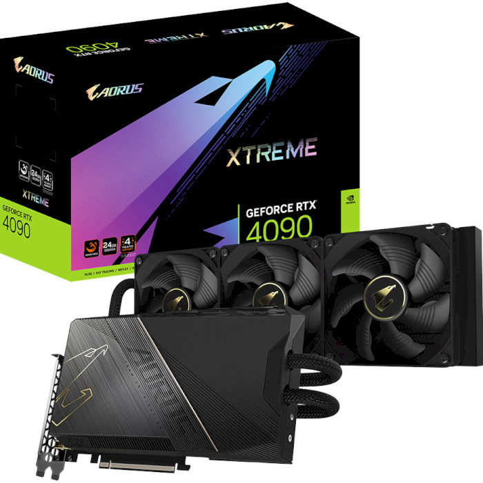 Відеокарта AORUS GeForce RTX 4090 Xtreme WaterForce 24G (GV-N4090AORUSX W-24GD)