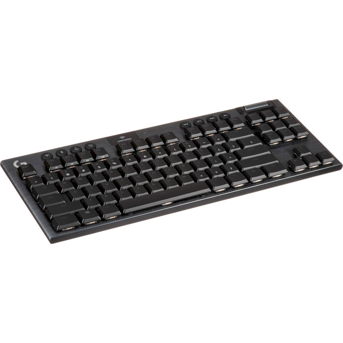 Клавіатура бездротова LOGITECH G915 TKL Lightspeed Wireless RGB Keyboard Clicky Carbon (920-009537)