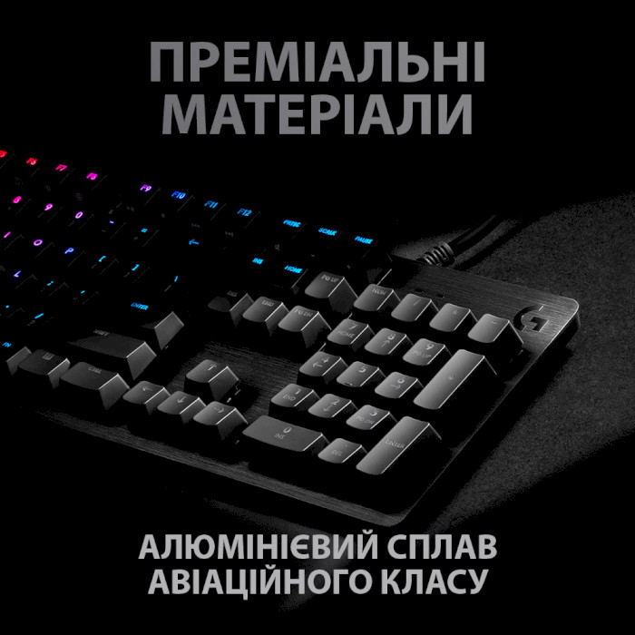 Клавіатура LOGITECH G512 LightSync RGB Mechanical GX Blue Switch UA Carbon (920-008946)