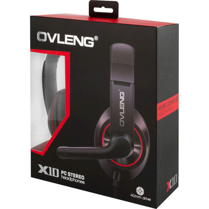 Навушники геймерскі OVLENG X10 Black/Red