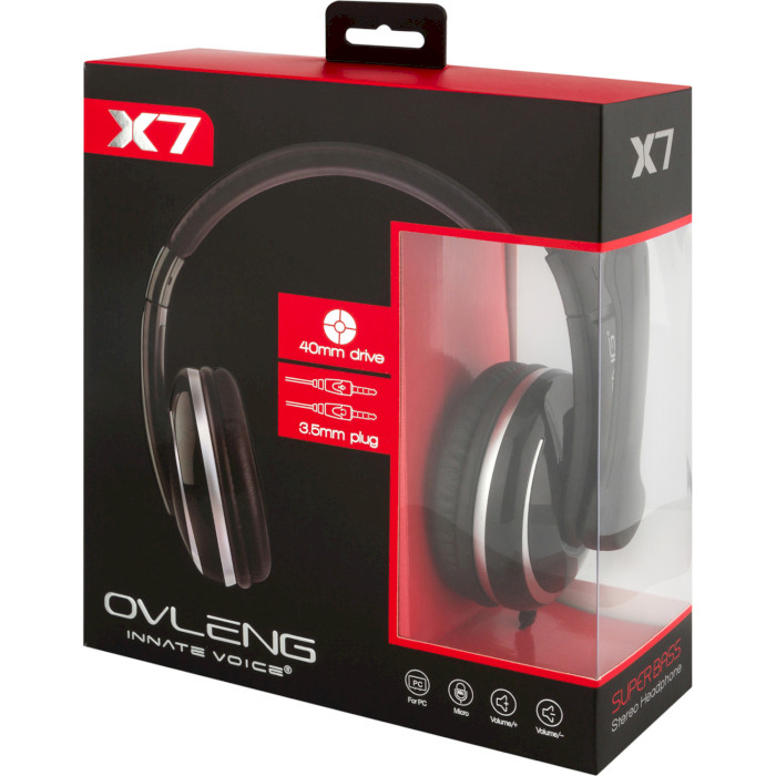 Навушники геймерскі OVLENG X7 Black/Silver
