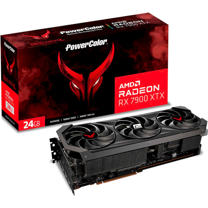 Видеокарта POWERCOLOR Red Devil Radeon RX 7900 XTX 24GB GDDR6 Limited Edition (RX 7900 XTX 24G-E/OC/LIMITED)