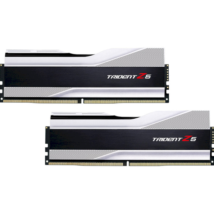 Модуль памяти G.SKILL Trident Z5 Metallic Silver DDR5 6000MHz 64GB Kit 2x32GB (F5-6000J3238G32GX2-TZ5S)