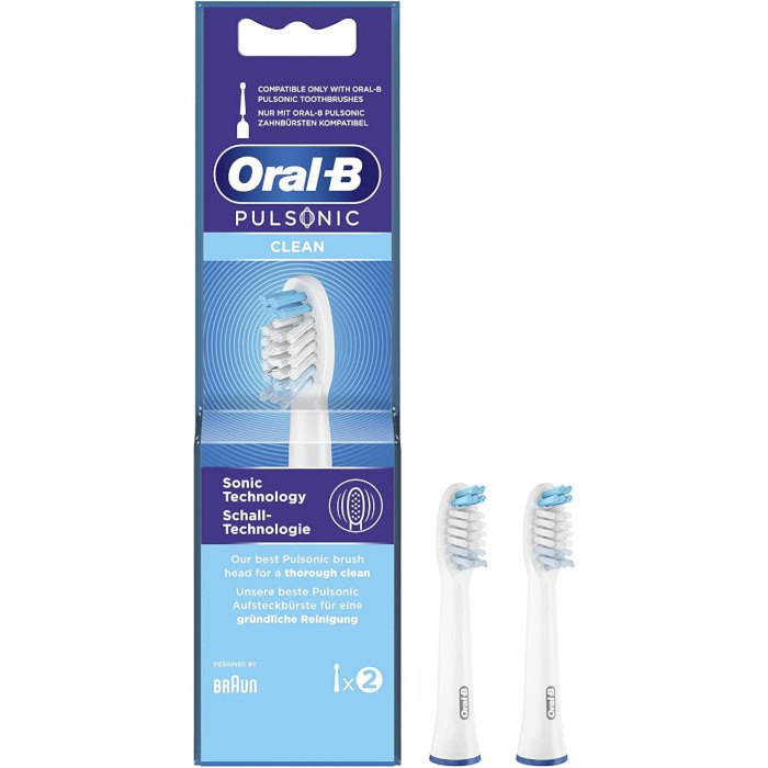 Насадка для зубной щётки BRAUN ORAL-B Pulsonic Clean SR32C White 2шт (90660456)