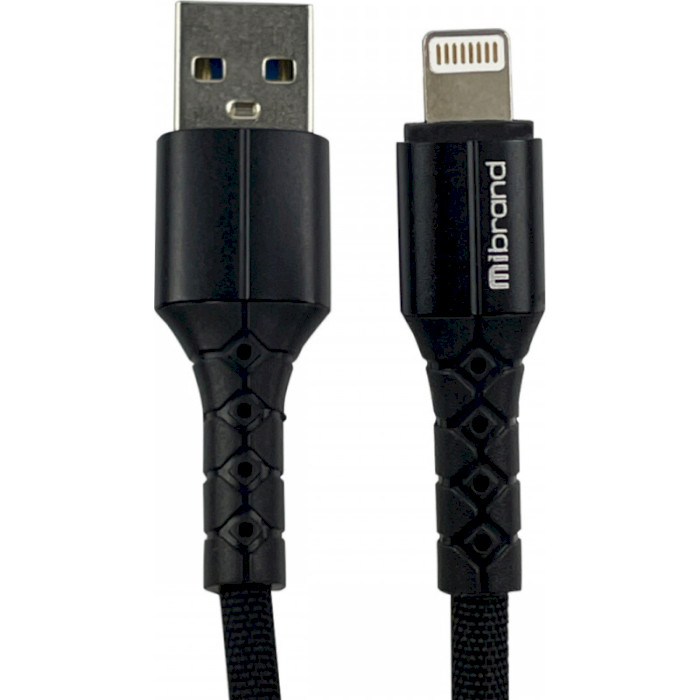Кабель MIBRAND MI-32 Nylon Charging Line USB-A to Lightning 2м Black (MIDC/322LB)
