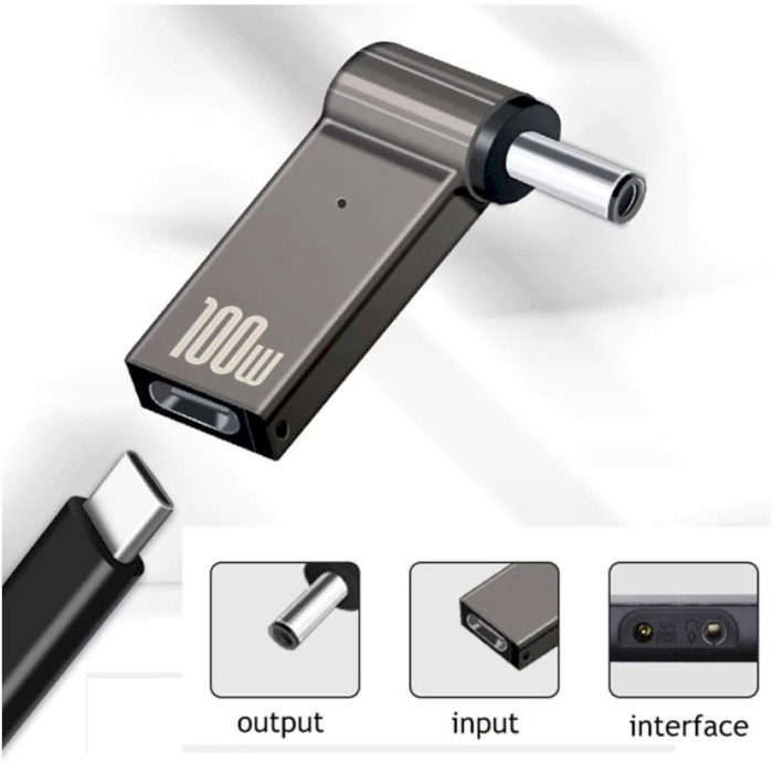 Адаптер STLAB PD 100W USB Type-C(F) to DC Jack 4.5*3.0mm for HP