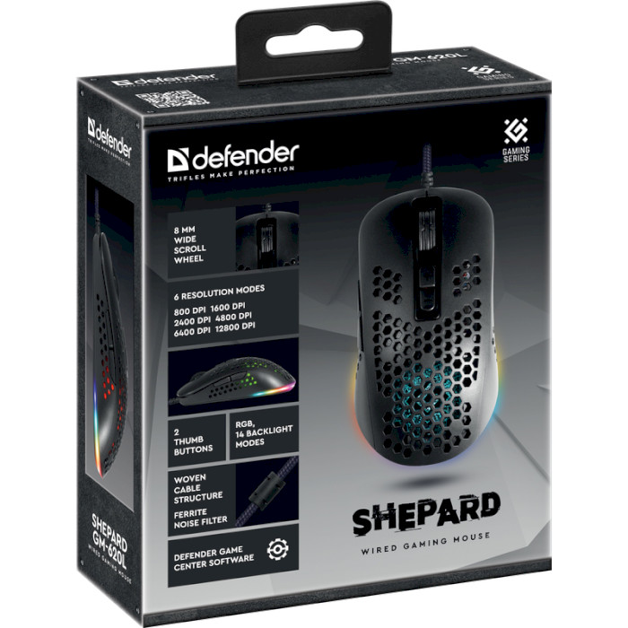 Мышь игровая DEFENDER Shepard GM-620L (52620)
