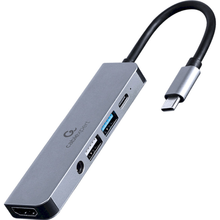 Порт-реплікатор CABLEXPERT 5-in-1 USB-C to HDMI/USB3.1/USB2.0/PD/AUX (A-CM-COMBO5-02)
