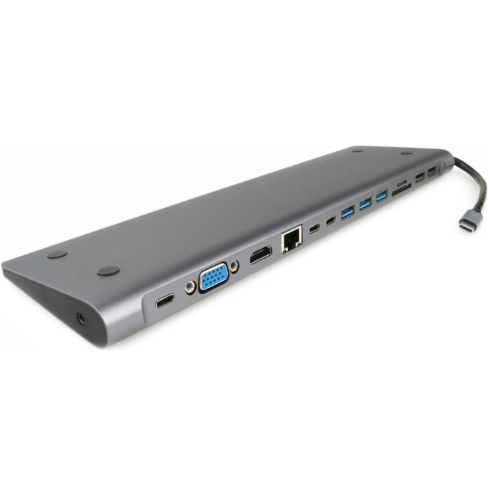 Порт-реплікатор CABLEXPERT 9-in-1 USB-C to HDMI/DP/VGA/USB3.1/PD/LAN/AUX (A-CM-COMBO9-02)