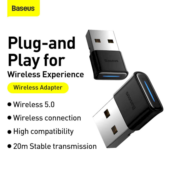Bluetooth адаптер BASEUS BA04 Black (ZJBA000001)