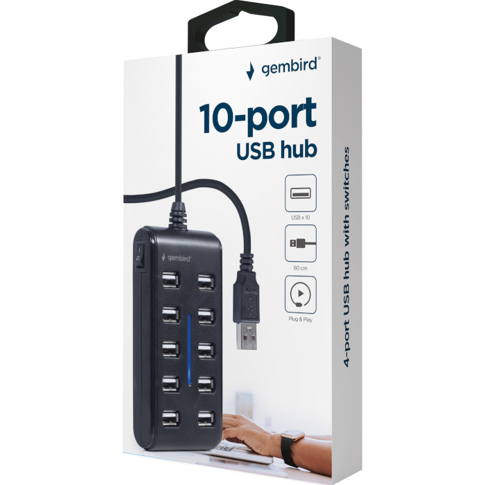 USB хаб GEMBIRD UHB-U2P10P-01