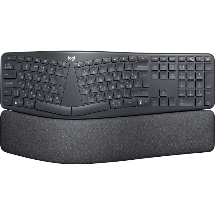 Клавіатура бездротова LOGITECH K860 Ergo Bluetooth for Business UA Graphite (920-010352)