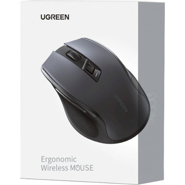 Миша UGREEN MU006 Ergonomic Bluetooth Gray (90855)