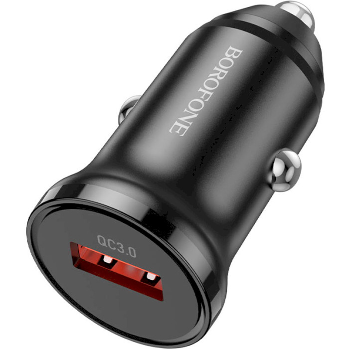 Автомобильное зарядное устройство BOROFONE BZ18 1xUSB-A, QC3.0, 18W Black w/Micro-USB cable (BZ18MB)