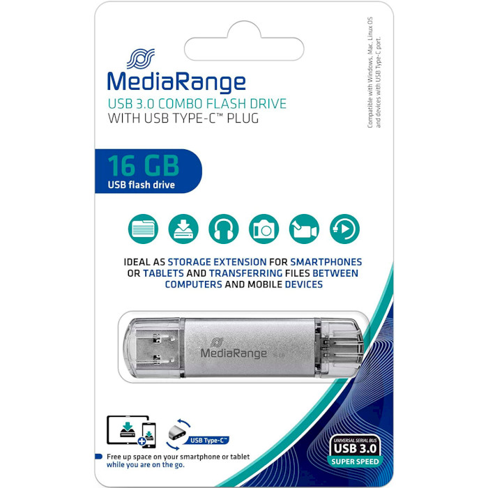 Флешка MEDIARANGE Slide 16GB (MR935)