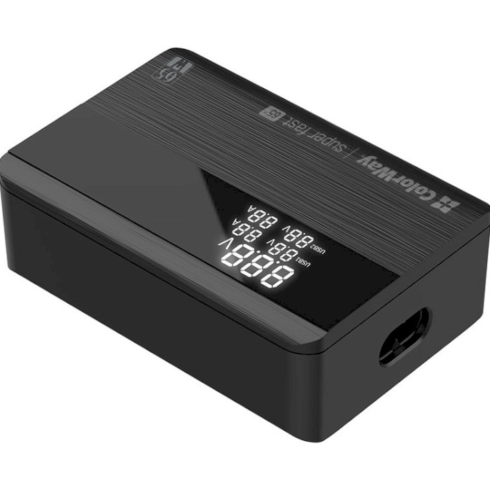 Зарядное устройство COLORWAY Power Delivery 2xUSB-C, 2xUSB-A, 65W Black (CW-CHS040PD-BK)