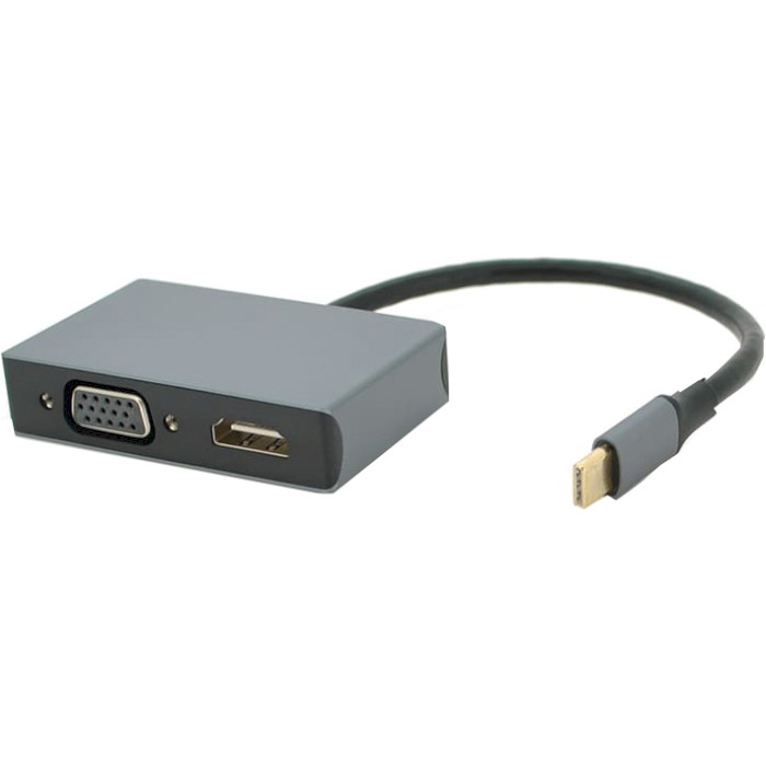 Порт-реплікатор VOLTRONIC 2-in-1 USB-C to HDMI/VGA Silver