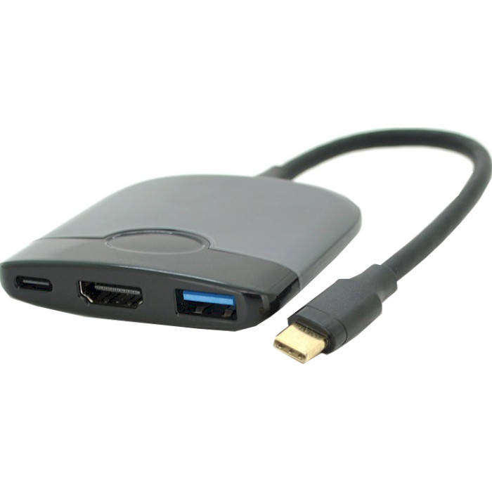 Порт-реплікатор VOLTRONIC 3-in-1 USB-C to HDMI/USB3.0/PD Black
