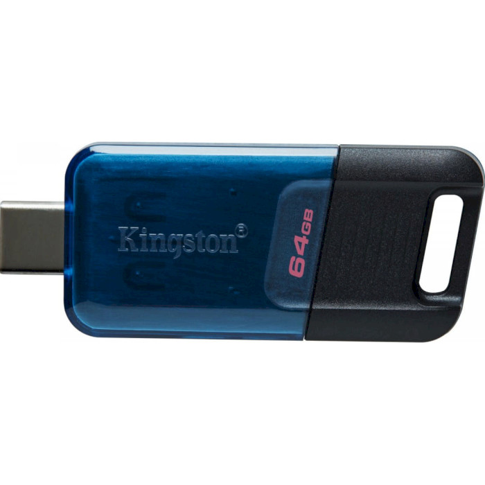 Флешка KINGSTON DataTraveler 80 64GB Black/Blue (DT80M/64GB)