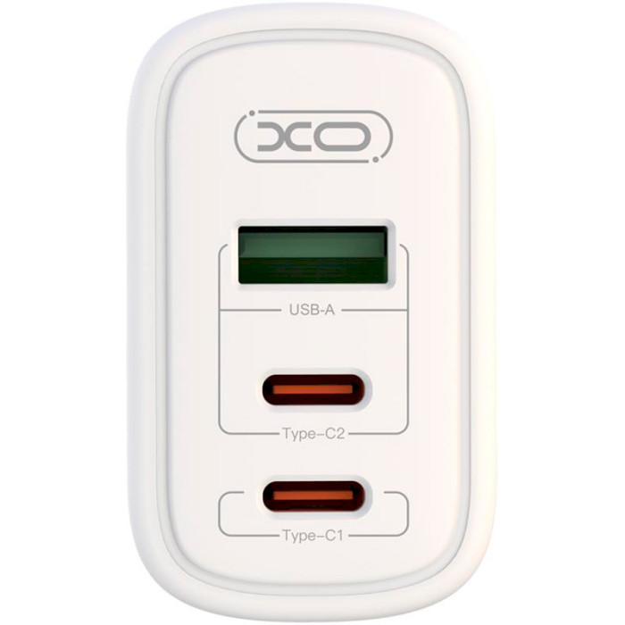 Зарядний пристрій XO CE04 2xUSB-C, 1xUSB-A, PD2.0, QC3.0 White (XO-CE04)