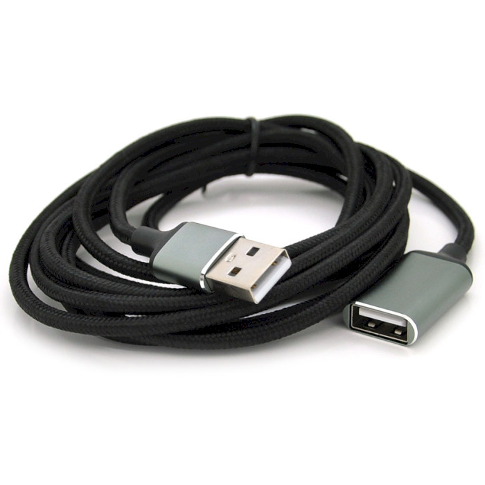 Кабель-удлинитель VEGGIEG USB 2.0 AM/AF 2м Black (YT-AM/AF-UF2-2 BLACK)