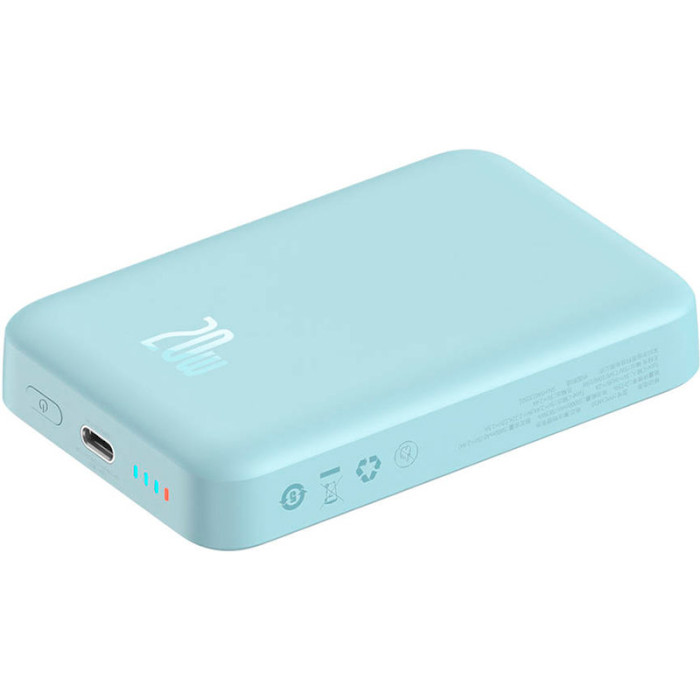 Повербанк MagSafe BASEUS Magnetic Mini Wireless Fast Charge Power Bank 20W 10000mAh Blue (P10022100312-00/PPCX030003)