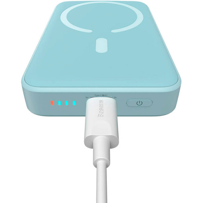 Повербанк MagSafe BASEUS Magnetic Mini Wireless Fast Charge Power Bank 20W 10000mAh Blue (P10022100312-00/PPCX030003)