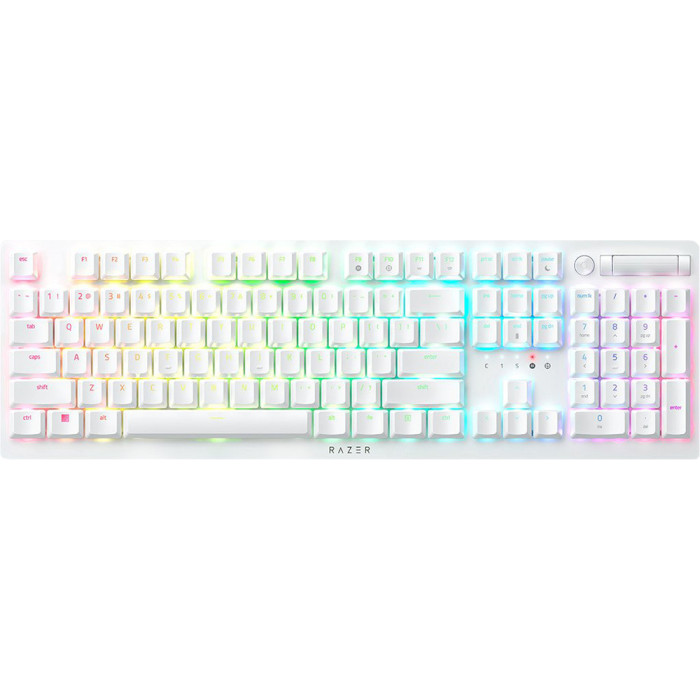 Клавиатура беспроводная RAZER DeathStalker V2 Pro Clicky Optical Purple Switch White (RZ03-04363500-R3M1)