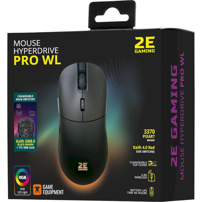 Миша ігрова 2E GAMING HyperDrive Pro WL Black (2E-MGHDPR-WL-BK)