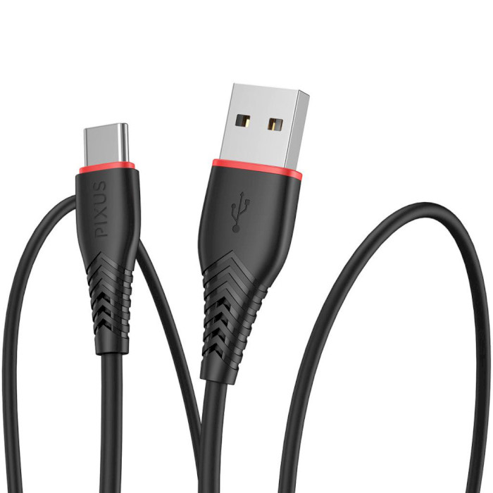 Кабель PIXUS Start USB-A to Type-C 1м Black