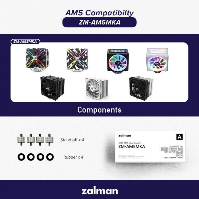 Монтажный комплект ZALMAN AMD AM5 Kit (ZM-AM5MKA)