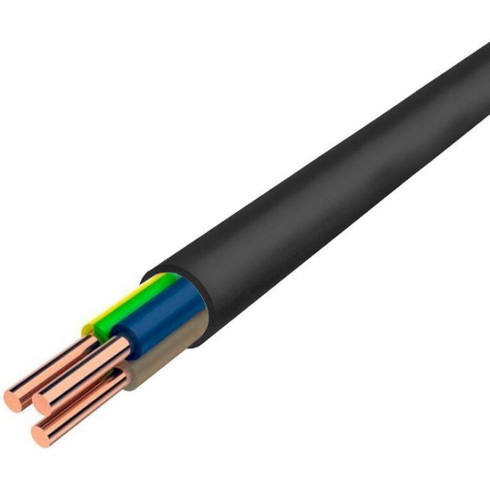 Силовий кабель ВВГнг ЗЗКМ 3x2.5мм² 100м, чорний (706105)