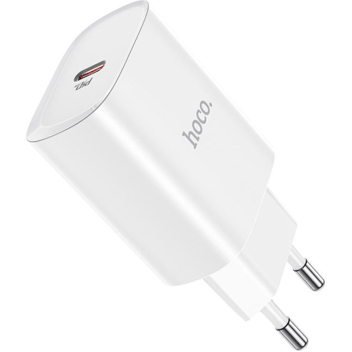Зарядний пристрій HOCO N14 Smart 1xUSB-C, PD20W White (6931474745026)
