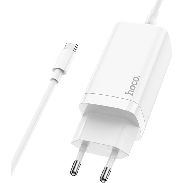 Зарядное устройство HOCO N16 Scenery 1xUSB-A, 2xUSB-C, 65W White w/Type-C to Type-C cable (6931474747723)