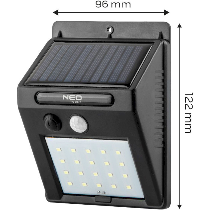 Прожектор LED на сонячній батареї з датчиком руху NEO TOOLS 99-055