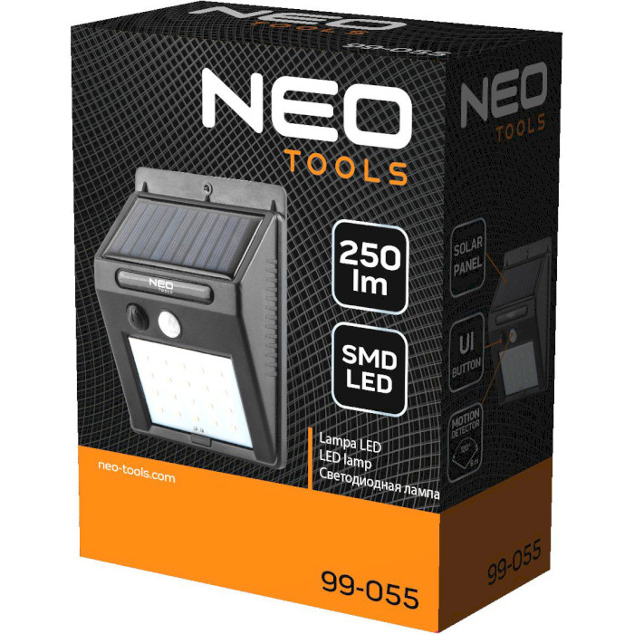 Прожектор LED на сонячній батареї з датчиком руху NEO TOOLS 99-055