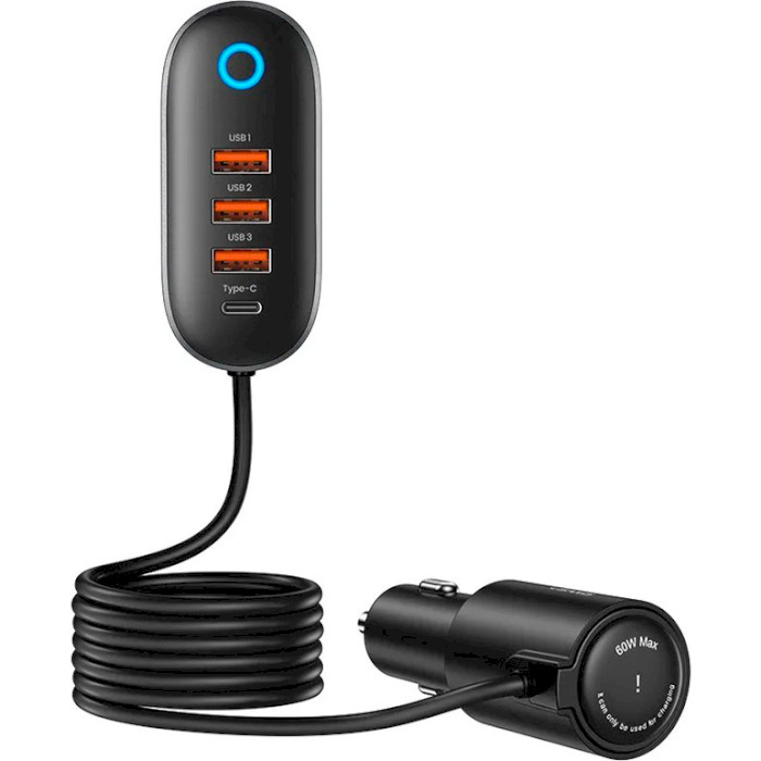 Автомобильное зарядное устройство USAMS US-CC161 156W Fast Car Charger Black (CC161CC01)