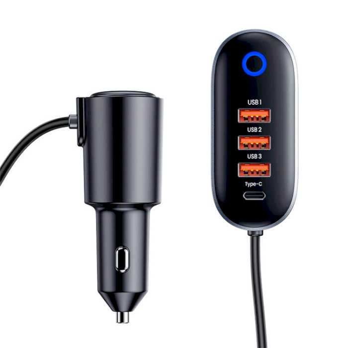 Автомобільний зарядний пристрій USAMS US-CC161 156W Fast Car Charger Black (CC161CC01)