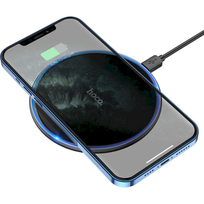 Бездротовий зарядний пристрій HOCO CW6 Pro Easy 15W Wireless Fast Charger Black